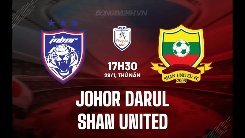 Cầu thủ Johor DT và Shan Utd tranh chấp bóng trên sân - Lịch sử đối Cầu thủ Johor DT và Shan Utd tranh chấp bóng trên sân - Lịch sử đối